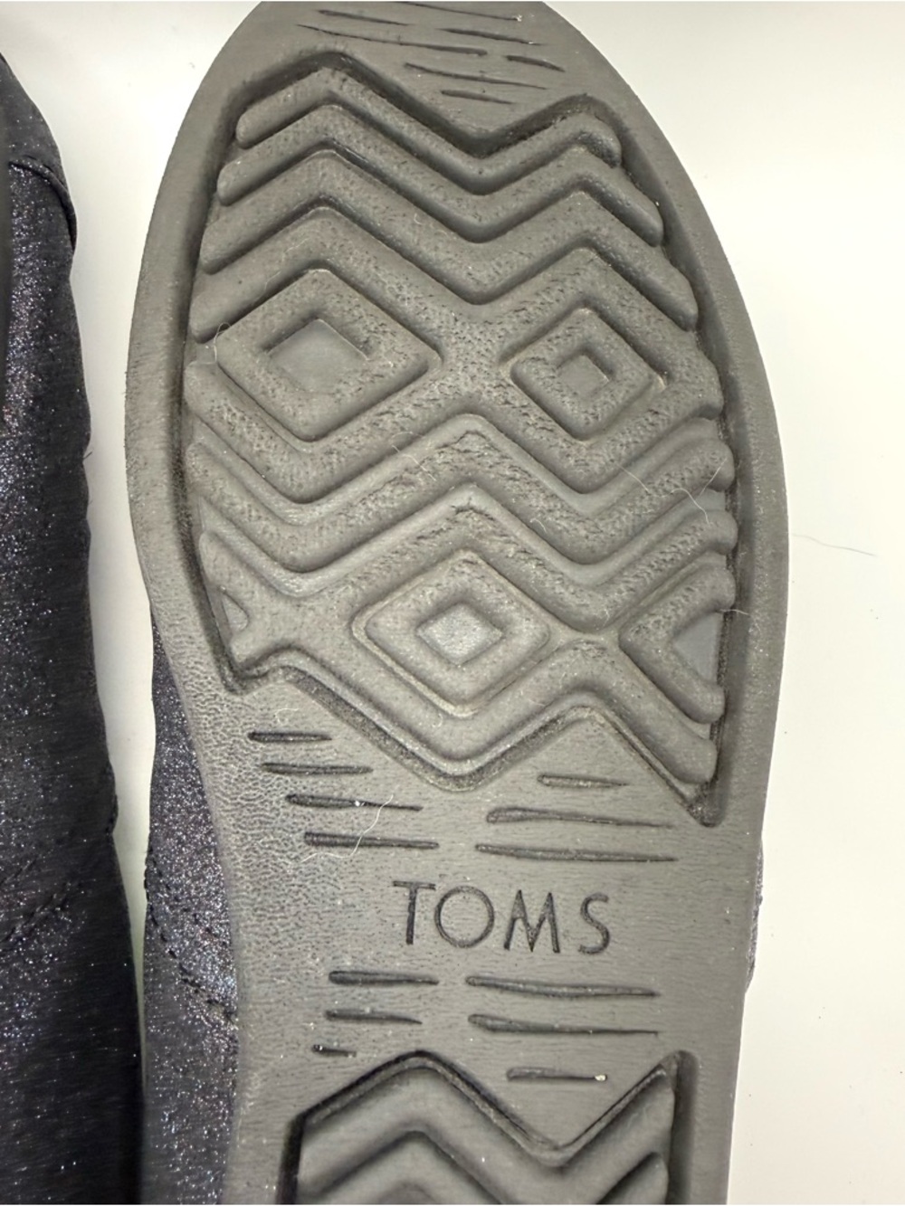 TOMS-Alpargata-Midnight Blue Sparkle Glitter Embroidered Fox-Size 8.5-In Box-EUC - Picture 13 of 16